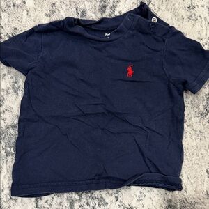 Ralph Lauren Kids Dark Blue Tee with Red Logo